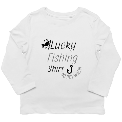 Lucky Fishing Shirt Toddler Long Sleeve Tee - Muddy Boots Clothing - Long Sleeve Tee