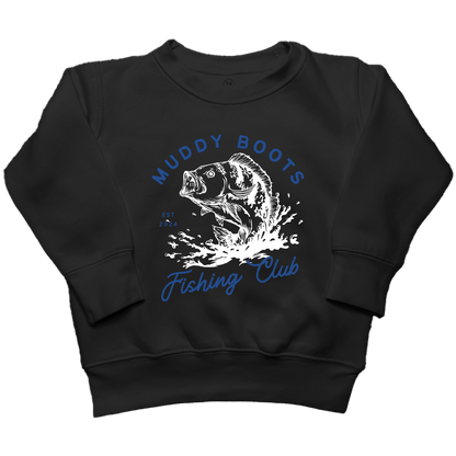 MB Fishing Club Kids Crew Neck Sweatshirt - Muddy Boots Clothing - Crew Neck Sweatshirt