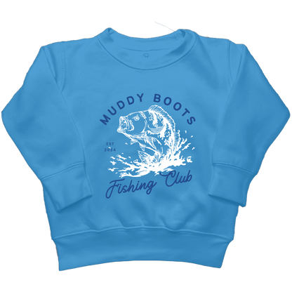 MB Fishing Club Kids Crew Neck Sweatshirt - Muddy Boots Clothing - Crew Neck Sweatshirt
