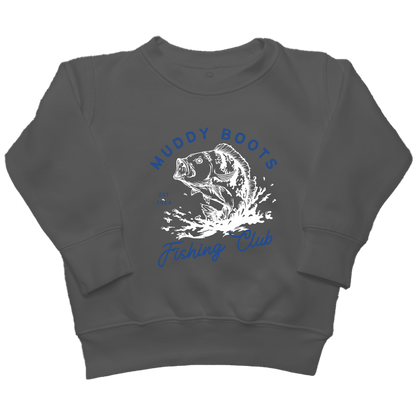 MB Fishing Club Kids Crew Neck Sweatshirt - Muddy Boots Clothing - Crew Neck Sweatshirt