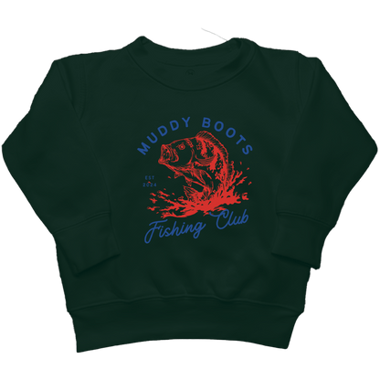 MB Fishing Club Kids Crew Neck Sweatshirt - Muddy Boots Clothing - Crew Neck Sweatshirt