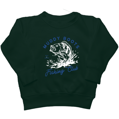 MB Fishing Club Kids Crew Neck Sweatshirt - Muddy Boots Clothing - Crew Neck Sweatshirt