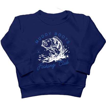 MB Fishing Club Kids Crew Neck Sweatshirt - Muddy Boots Clothing - Crew Neck Sweatshirt
