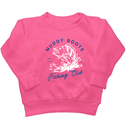 MB Fishing Club Kids Crew Neck Sweatshirt - Muddy Boots Clothing - Crew Neck Sweatshirt