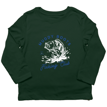 MB Fishing Club Kids Long Sleeve Tee - Muddy Boots Clothing - Long Sleeve Tee