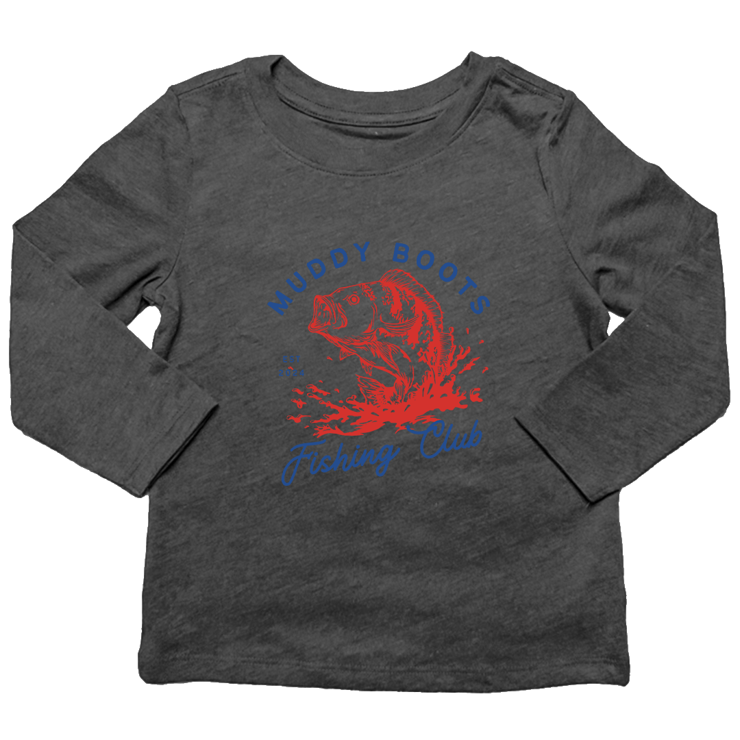 MB Fishing Club Kids Long Sleeve Tee - Muddy Boots Clothing - Long Sleeve Tee