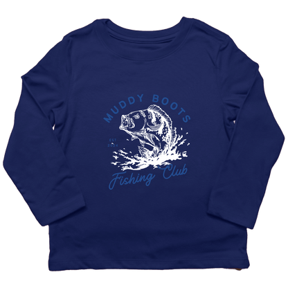 MB Fishing Club Kids Long Sleeve Tee - Muddy Boots Clothing - Long Sleeve Tee