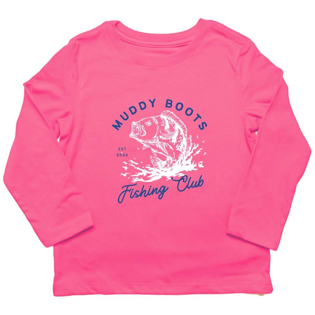 MB Fishing Club Kids Long Sleeve Tee - Muddy Boots Clothing - Long Sleeve Tee