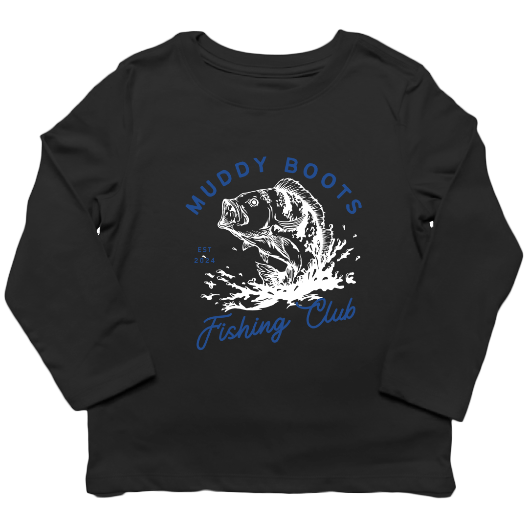 MB Fishing Club Toddler Long Sleeve Tee - Muddy Boots Clothing - Long Sleeve Tee