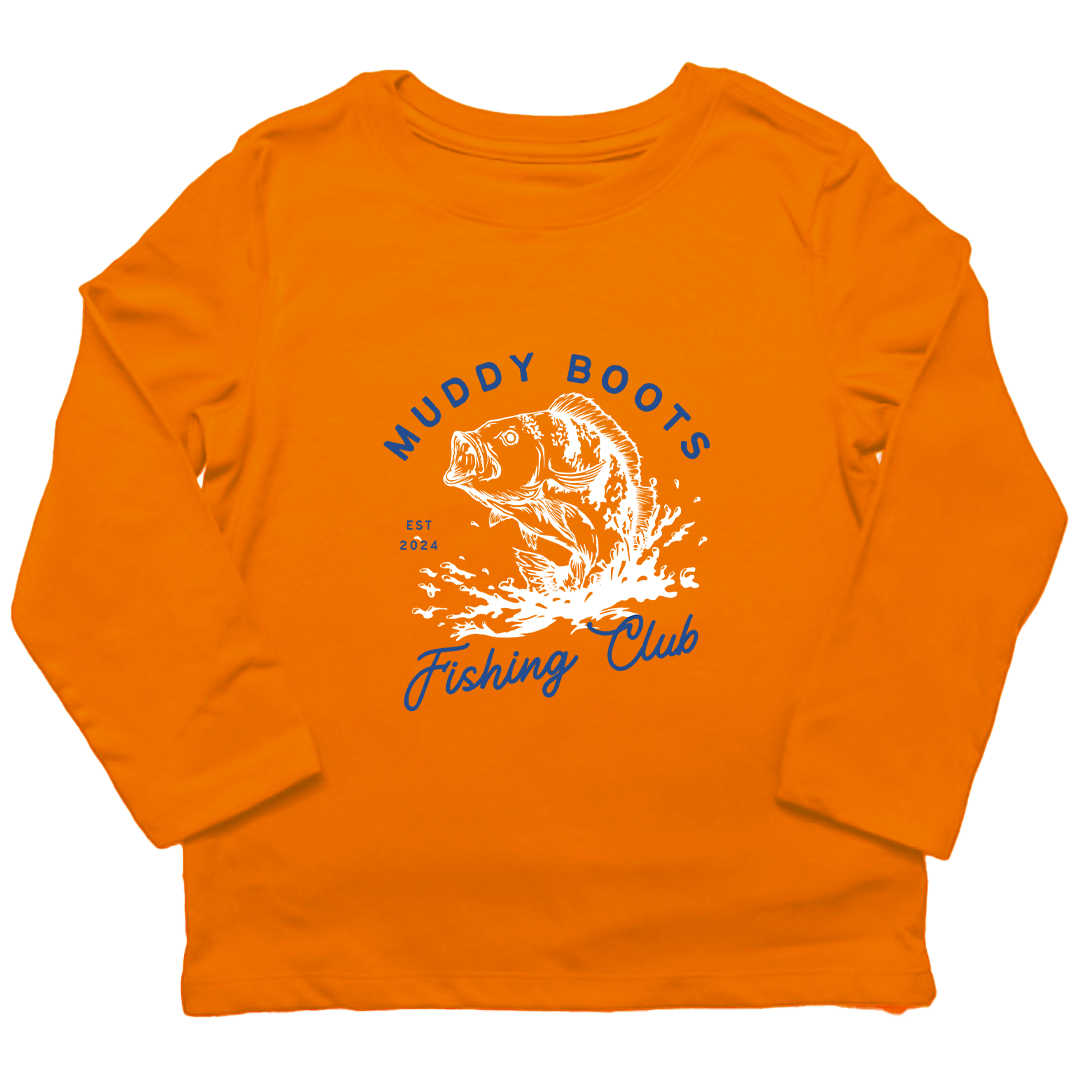 MB Fishing Club Toddler Long Sleeve Tee - Muddy Boots Clothing - Long Sleeve Tee