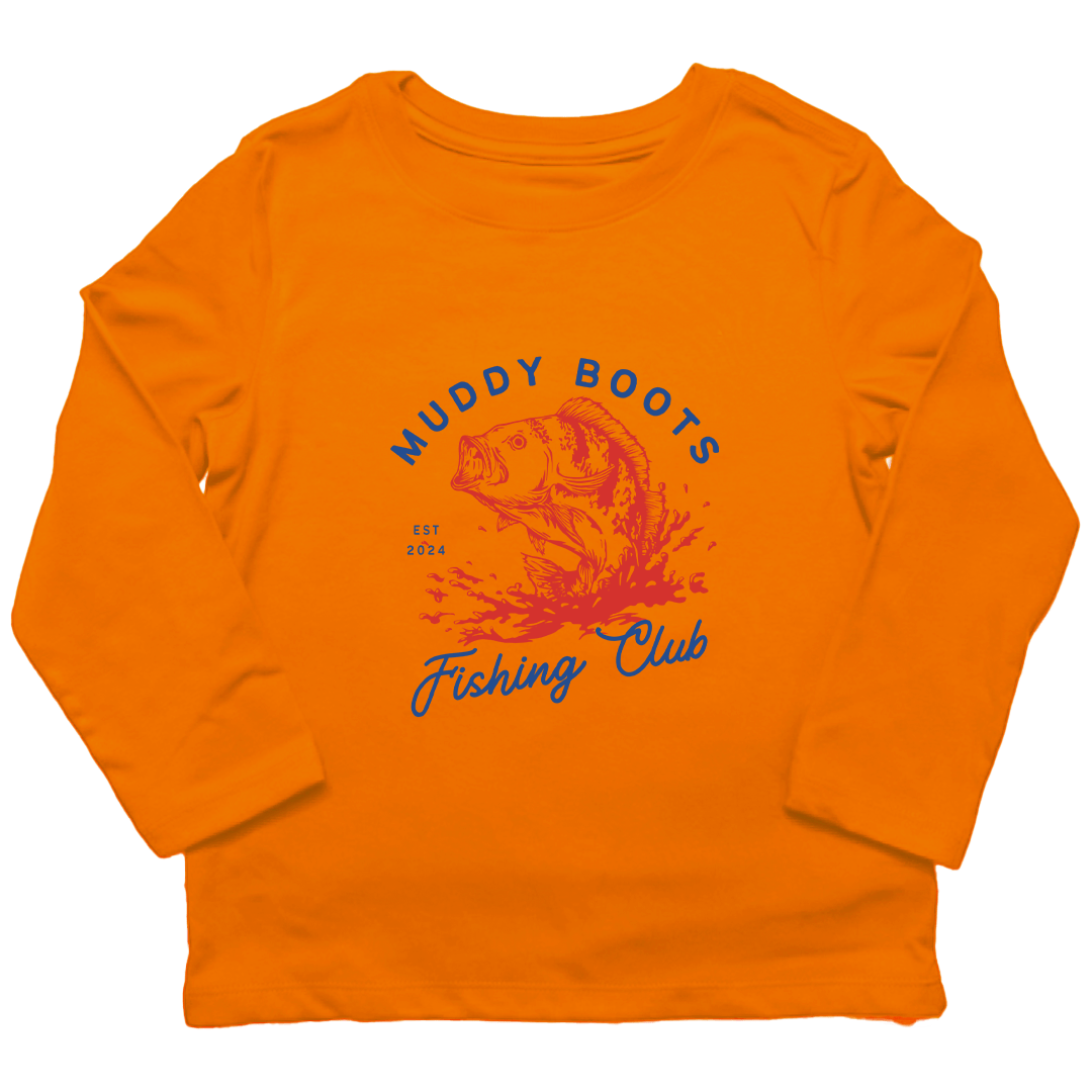 MB Fishing Club Toddler Long Sleeve Tee - Muddy Boots Clothing - Long Sleeve Tee
