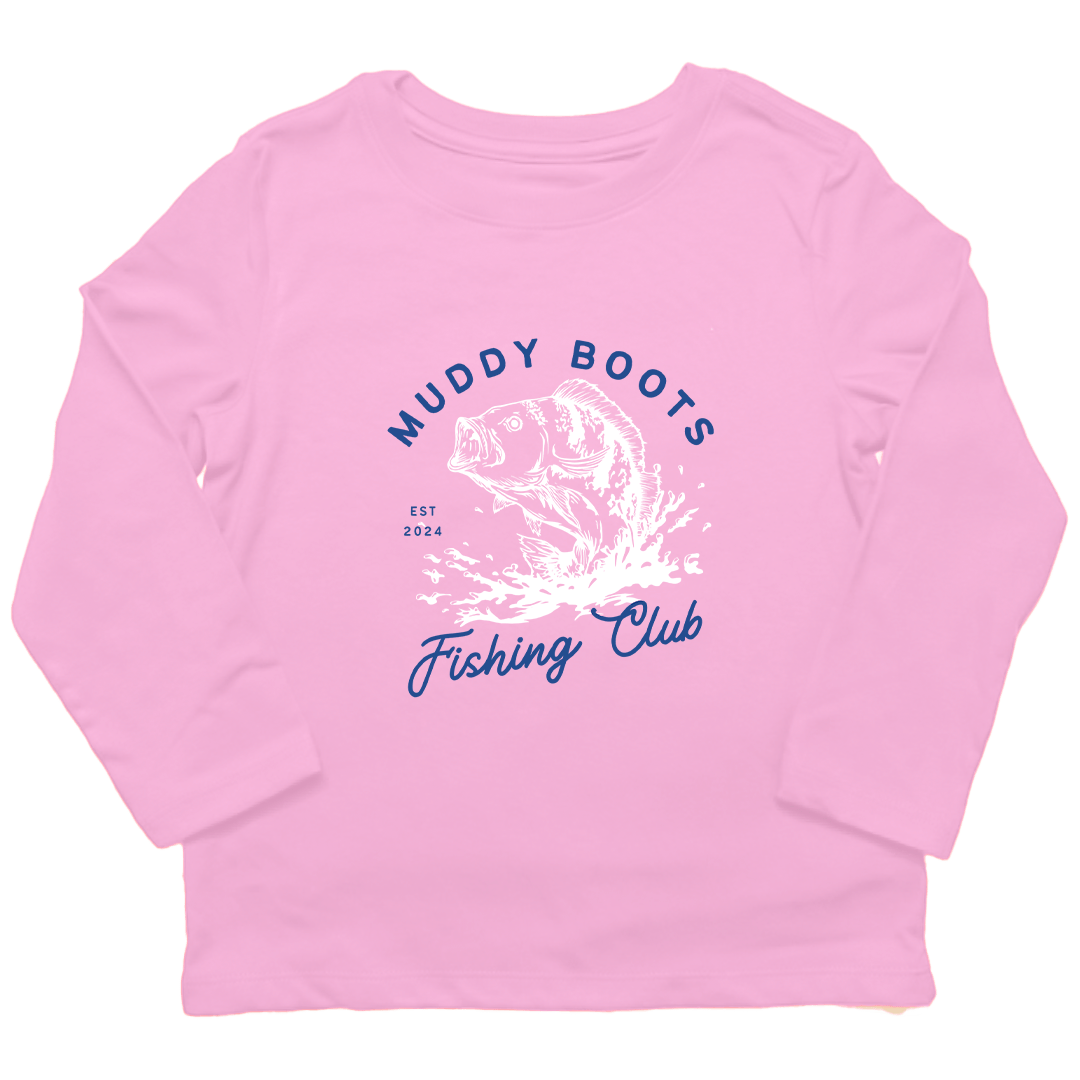 MB Fishing Club Toddler Long Sleeve Tee - Muddy Boots Clothing - Long Sleeve Tee
