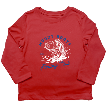 MB Fishing Club Toddler Long Sleeve Tee - Muddy Boots Clothing - Long Sleeve Tee