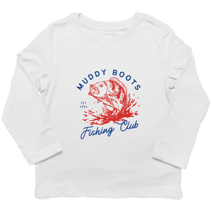 MB Fishing Club Toddler Long Sleeve Tee - Muddy Boots Clothing - Long Sleeve Tee