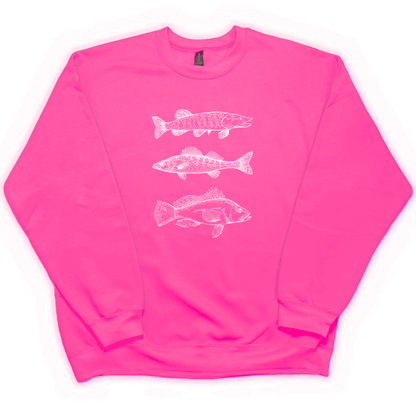 Midwest Fish Adult Crew Neck Sweatshirt - Muddy Boots Clothing - Crew Neck Sweatshirt
