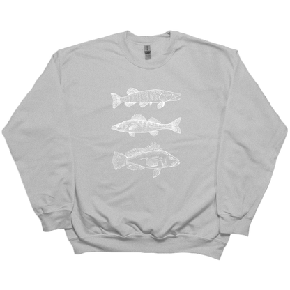 Midwest Fish Adult Crew Neck Sweatshirt - Muddy Boots Clothing - Crew Neck Sweatshirt