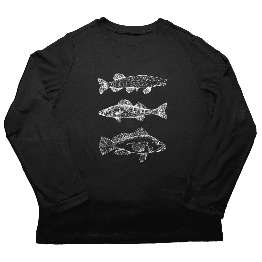 Midwest Fish Adult Long Sleeve Tee - Muddy Boots Clothing - Long Sleeve Tee