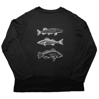 Midwest Fish Adult Long Sleeve Tee - Muddy Boots Clothing - Long Sleeve Tee