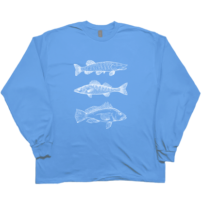 Midwest Fish Adult Long Sleeve Tee - Muddy Boots Clothing - Long Sleeve Tee