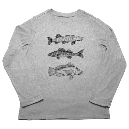 Midwest Fish Adult Long Sleeve Tee - Muddy Boots Clothing - Long Sleeve Tee