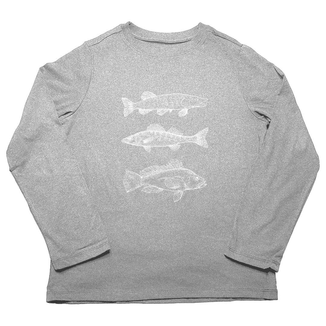 Midwest Fish Adult Long Sleeve Tee - Muddy Boots Clothing - Long Sleeve Tee