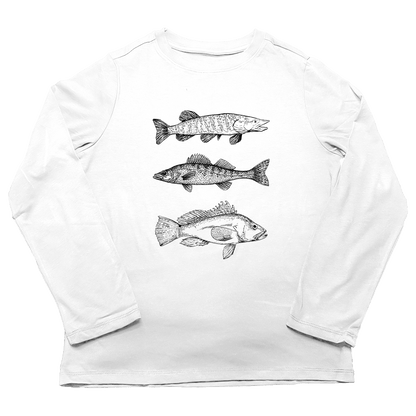 Midwest Fish Adult Long Sleeve Tee - Muddy Boots Clothing - Long Sleeve Tee