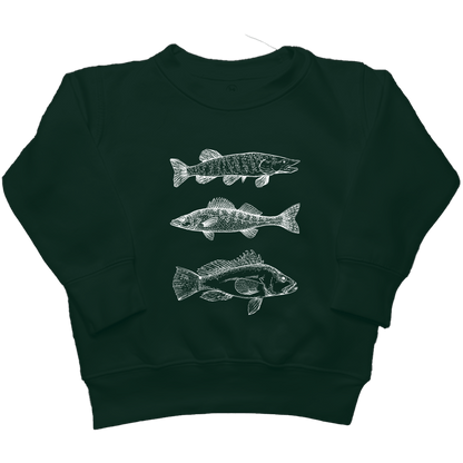 Midwest Fish Kids Crew Neck Sweatshirt - Muddy Boots Clothing - Crew Neck Sweatshirt