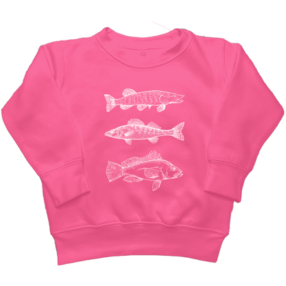 Midwest Fish Kids Crew Neck Sweatshirt - Muddy Boots Clothing - Crew Neck Sweatshirt