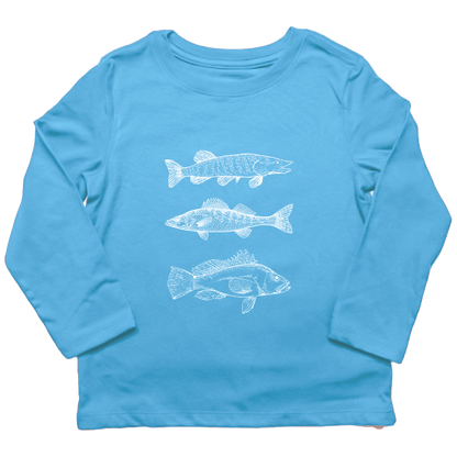 Midwest Fish Kids Long Sleeve Tee - Muddy Boots Clothing - Long Sleeve Tee