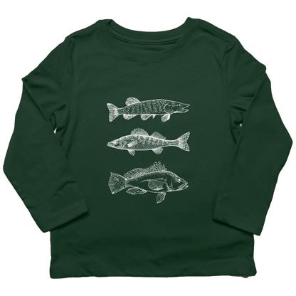 Midwest Fish Kids Long Sleeve Tee - Muddy Boots Clothing - Long Sleeve Tee
