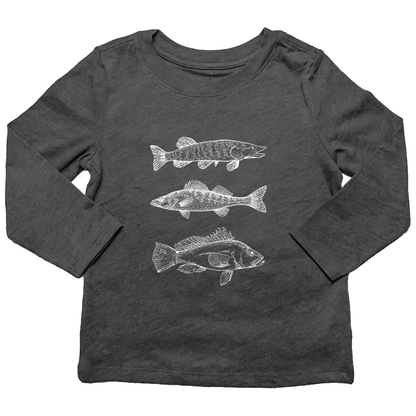 Midwest Fish Kids Long Sleeve Tee - Muddy Boots Clothing - Long Sleeve Tee