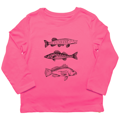Midwest Fish Kids Long Sleeve Tee - Muddy Boots Clothing - Long Sleeve Tee
