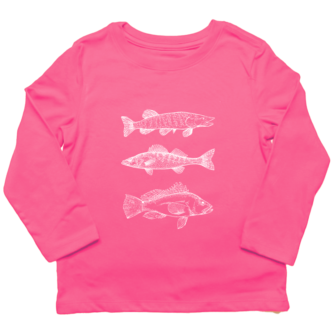 Midwest Fish Kids Long Sleeve Tee - Muddy Boots Clothing - Long Sleeve Tee