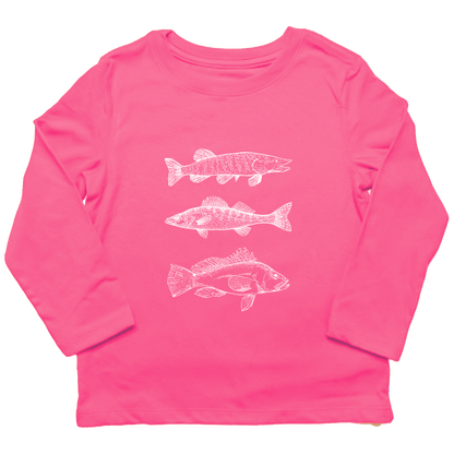 Midwest Fish Kids Long Sleeve Tee - Muddy Boots Clothing - Long Sleeve Tee