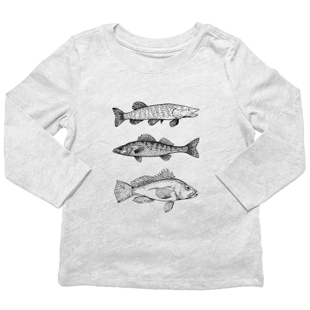 Midwest Fish Toddler Long Sleeve Tee - Muddy Boots Clothing - Long Sleeve Tee