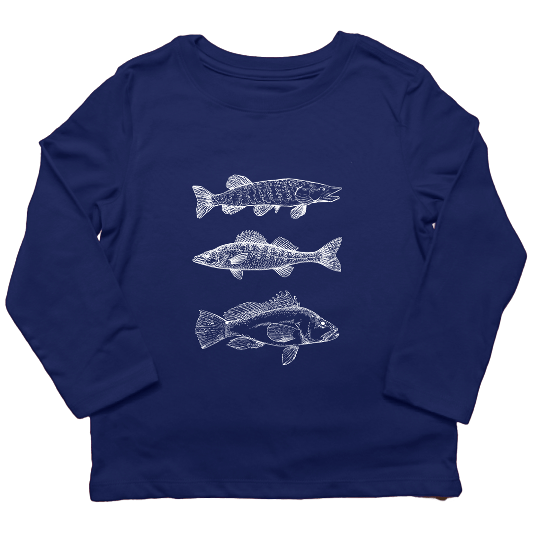 Midwest Fish Toddler Long Sleeve Tee - Muddy Boots Clothing - Long Sleeve Tee