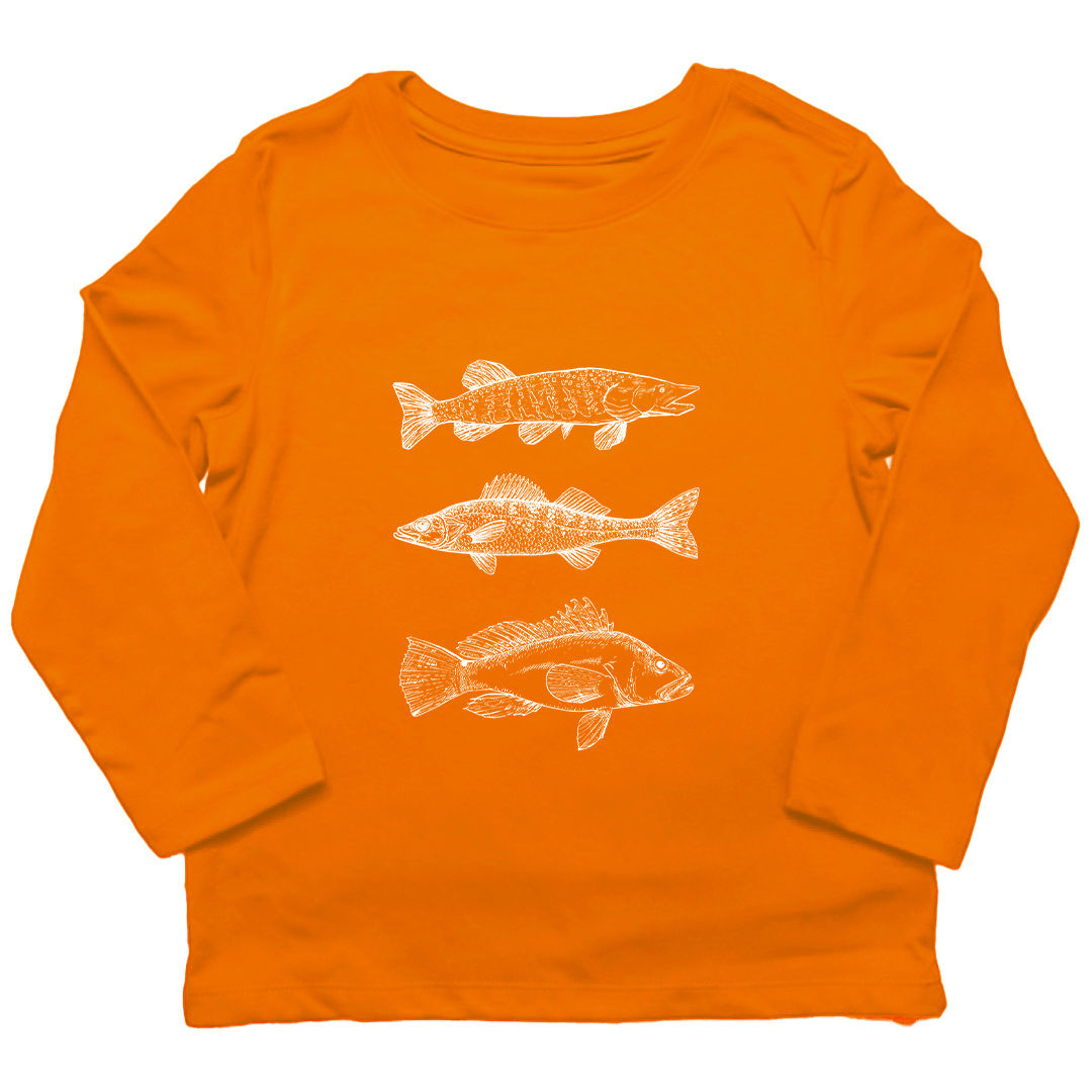 Midwest Fish Toddler Long Sleeve Tee - Muddy Boots Clothing - Long Sleeve Tee