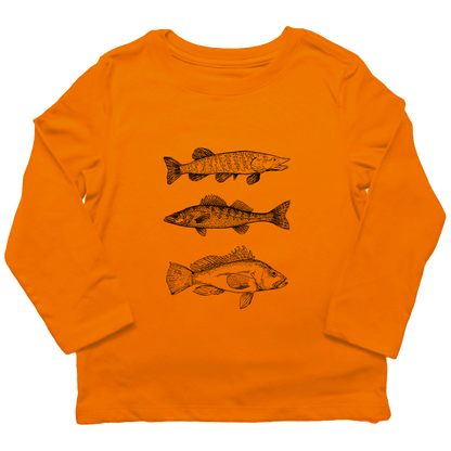 Midwest Fish Toddler Long Sleeve Tee - Muddy Boots Clothing - Long Sleeve Tee