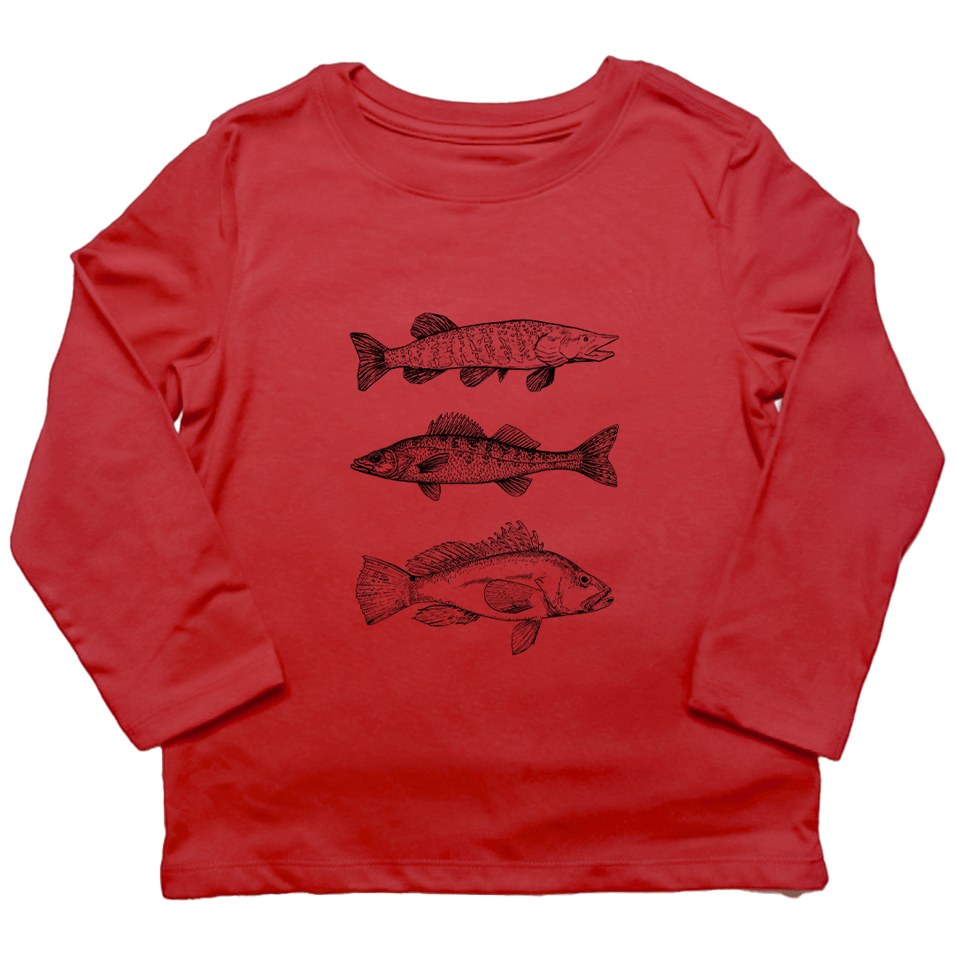 Midwest Fish Toddler Long Sleeve Tee - Muddy Boots Clothing - Long Sleeve Tee