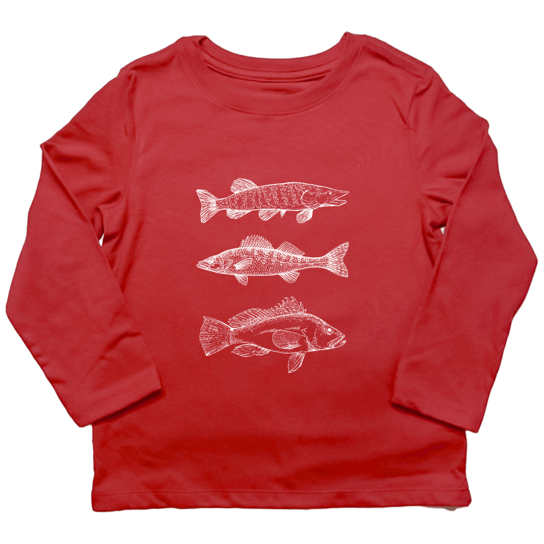 Midwest Fish Toddler Long Sleeve Tee - Muddy Boots Clothing - Long Sleeve Tee