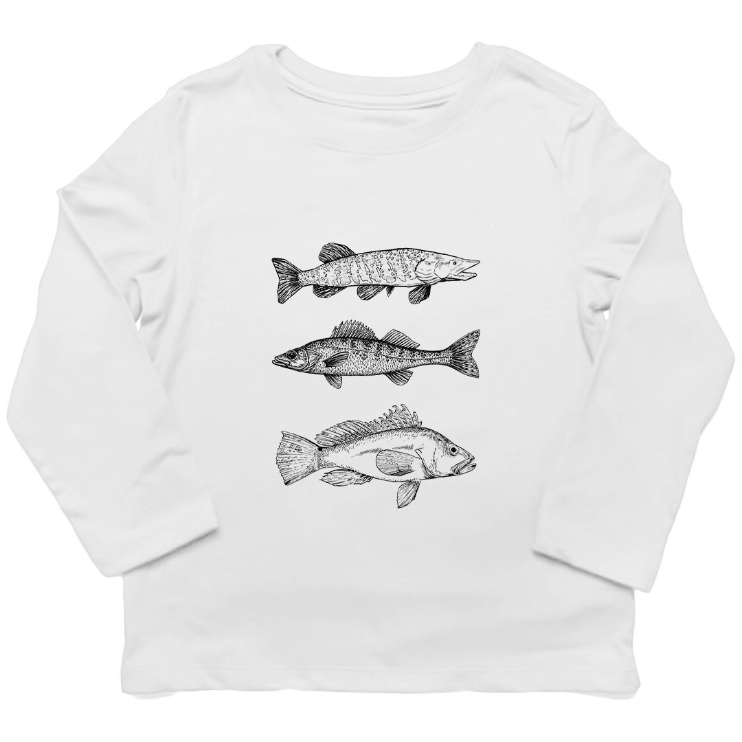 Midwest Fish Toddler Long Sleeve Tee - Muddy Boots Clothing - Long Sleeve Tee