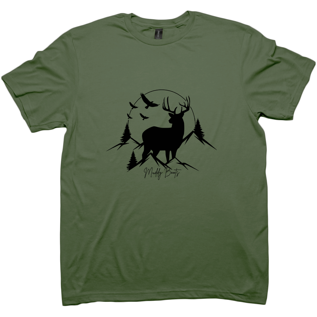 Mountain Deer Adult Tee - Muddy Boots Clothing - T-Shirt