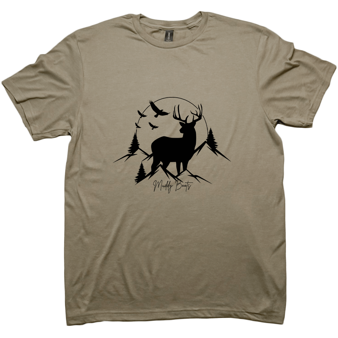 Mountain Deer Adult Tee - Muddy Boots Clothing - T-Shirt