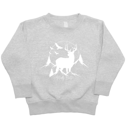 Mountain Deer Kids Crew Neck Sweatshirt - Muddy Boots Clothing - Crew Neck Sweatshirt