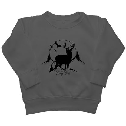 Mountain Deer Kids Crew Neck Sweatshirt - Muddy Boots Clothing - Crew Neck Sweatshirt