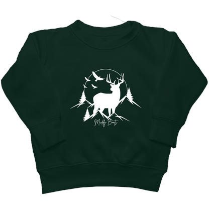 Mountain Deer Kids Crew Neck Sweatshirt - Muddy Boots Clothing - Crew Neck Sweatshirt