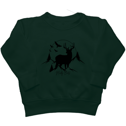 Mountain Deer Kids Crew Neck Sweatshirt - Muddy Boots Clothing - Crew Neck Sweatshirt