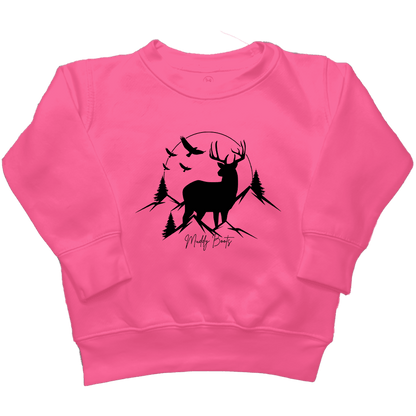 Mountain Deer Kids Crew Neck Sweatshirt - Muddy Boots Clothing - Crew Neck Sweatshirt