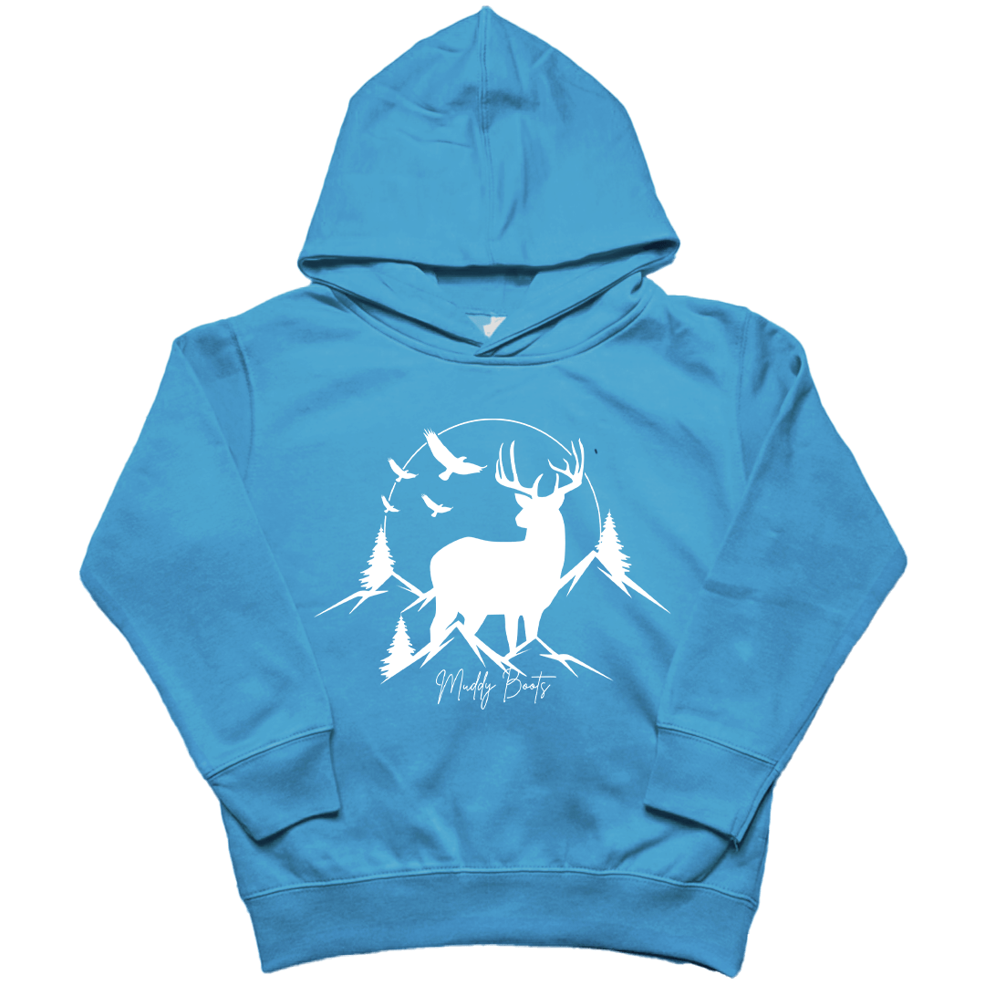 Mountain Deer Kids Hoodie - Muddy Boots Clothing - Hoodie