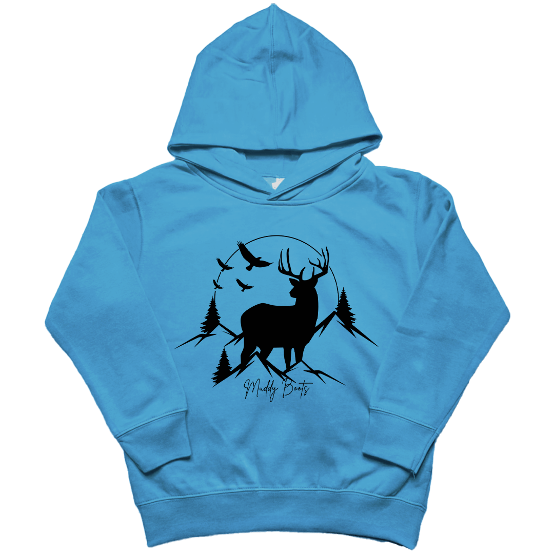 Mountain Deer Kids Hoodie - Muddy Boots Clothing - Hoodie
